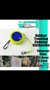 Outdoor Use Hotel Travel Camping Retractable Clothesline Drying Rope Clothes Hanger Multipurpose 10m