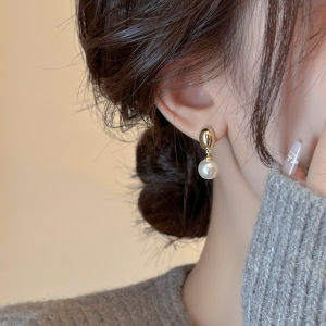 Elegant S925 Sterling Silver Pearl Stud Earrings Luxury Fashion Jewelry Womens Dangle Earrings Trendy Accessory