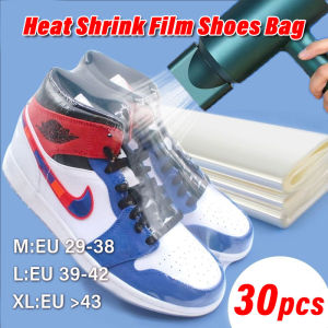 YESPERY 30pcs PVC Heat Shrink Film Odorless Clear Heat Shrink Bags Sneaker Books Shoes Dustproof and Moisture-proof Protector Wrap Film