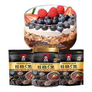 Quaker 5 Black Mixed Instant Cereal 860g Canister + Bagged 480g/518g*2 Nutritious Breakfast High Fiber Liable to Fullness