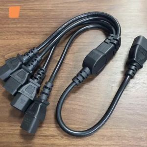 High Quality IEC 320 C14 Male Plug to 4XC13 Female Y Type Splitter Power Cord C14 to 4 x C13 250V/10A
