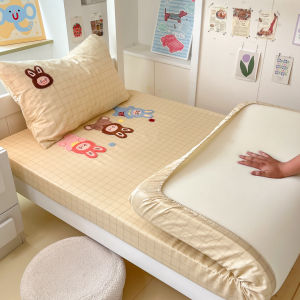 2025 New Student Dormitory Bedding Pure Cotton Mattress Protector Single Piece Bed Cover Breathable Eco-Friendly Universal Fit