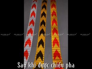 Băng Dính Phản Quang Cảnh Báo An Toàn Hình Mũi Tên 25m x 5cm Dùng Dán Xe Ô tô Thùng Xe Tải Định Hướng An Toàn chất liệu PVC Chống Thấm Nước - Mai Lee