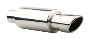 1PCS Universal Car Exhaust Systems Muffler Silver Car Exhaust Muffler Tip Stainless Pipe Rear Tail Throat Straight exhaust pipe