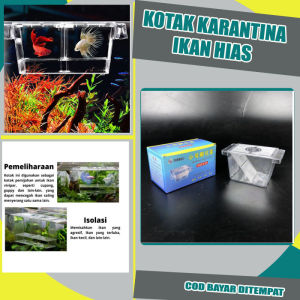 JM Sekat Aquarium Akrilik Kotak Pemisah Karantina Ikan Cupang Guppy Molly Breeding Box