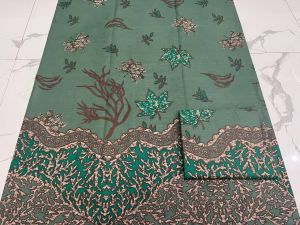 {BEST SELLER} KAIN BATIK PRINT HIJAU 02 LENGKAP KATUN PRIMA HALUS HIGH QUALITY
