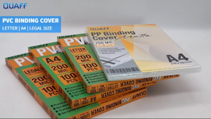 PrintYourStyle PVC Binding Cover 200micron Short | A4 | Long (100/pack) | PP Frosted Matte Binding Cover A4 (50pcs)