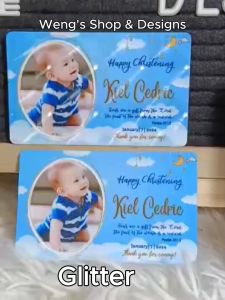Christening Boy Ref Magnet Souvenir (Part 1 of 2) ATM Size | Birthday Souvenir | Christening Souvenir