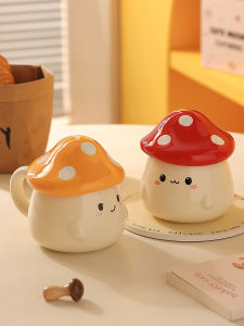 Mushroom Shaped Cute Ceramic Mug Lid