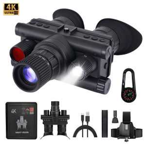 Z9157 4K UHD 40MP Head Mounted Tactical Telescope Goggles 8X Zoom 600M Infrared Night Vision Binoculars Hunting Trail Camera