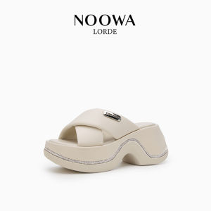 NOOWA Diamond Womens Slippers Breathable Comfortable Thick Bottom High Heel Outdoor Wear Soft Bottom Sandals Summer New