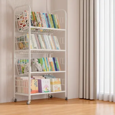 NEIKIA |Portable Bookshelf for Children Storage Iron