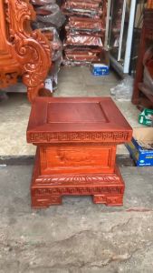 Đế kê tượng kê loa hoa sen đôn để đồ gỗ hương 3 kích thước