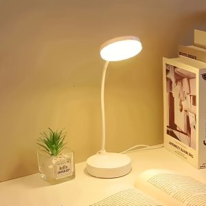 Flexible LED Desk Lamp with 3-Level Dimmer USB Powered Eye-Caring Warm White Light Perfect for Home Office Reading Study