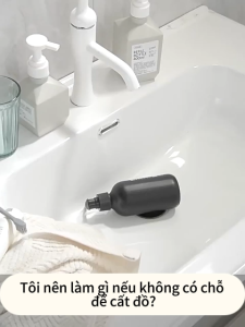 YissTiee Kệ nhà tắm bằng nhôm treo tường nhà tắm Kệ khăn không đục lỗ