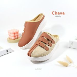 Sepatu wanita wedges ONE LOVE model bustong variasi 3 Gasper upper bordir kotak-kotak sol TPR putih empuk dan ringan