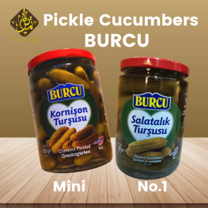 Burcu Pickle Cucumbers / Jeruk Mentimun / Pickle Cucumbers / High Quality / Net Weight 580gm / Pickle / Food /