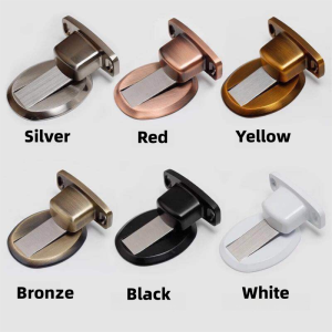 Magnetic Stainless Steel Door Stopper Hidden Door Holders Catch Floor Nail-free Doorstop Furniture Hardware
