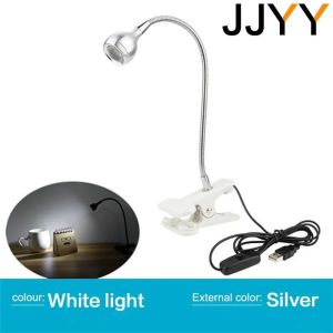 USB Clamp Light LED Desk Lamp 3W Adjustable Hose USB Powered for Computer Book Reading Creative Gift Light
