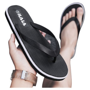 Casual Outdoor Beach Mens Thong Slippers Anti-Slip Lightweight Fashionable Korean Style Flat Heel EVA Rubber Slip-On Sandals