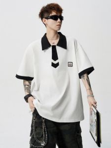 JIARONG | American Heavyweight Youth College Style Thin Polo Shirt