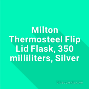 Milton Flip Lid 350 Thermosteel 24 Hours Hot and Cold Water Bottle with Bag 1 Piece 350 ml Silver