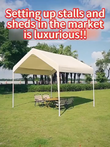 2*2/3*3M Heavy Duty Retractable tent For Outdoor With Steel Stand Waterproof Foldable Tent with Awning