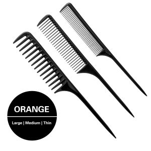 Portable Hair Combs Hairdressing Pointed Tail Combs Flexible Not Easly Broken Thin Long Handle Salon Hairdressing Styling Combs