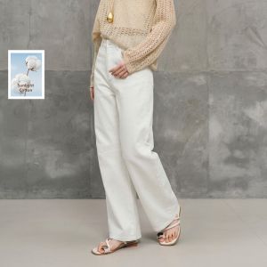 3COLOUR·S | Summer New High Waist Wide Leg Denim Trousers