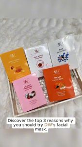 DW Whitening Facial Mask Papaya/Milk/Snail /Strawberry 30g