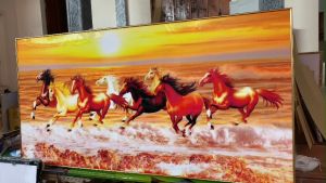 Tranh Mã Đáo Thành Công 3d Tráng Gương Cao Cấp Hiện Đại. Trang Trí Nhà Cửa Làm Quà Tặng Tận Gia