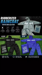 Kapote/Rain Coat makapal vulcanized rubber WITH REFLECTOR