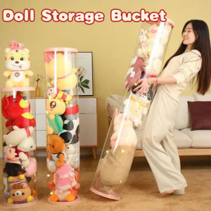 Transparent Doll Storage Kids Stuff Doll Organizer Toy Large-capacity Rotatable PVC Toy Box