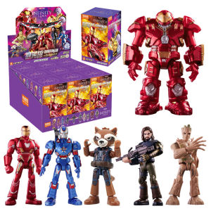 1/9 ชิ้นบล็อก Marvel Avengers Galaxy 3 กล่องตาบอด building block 10 เซนติเมตร iron man Hulkbuster Spider Man Action Figure ชุด