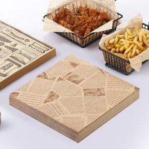 500 pieces of oil proof wax paper food packaging paper bread sandwiches hamburgers french fries packaging paper plate pads fast food oil paper baking tools