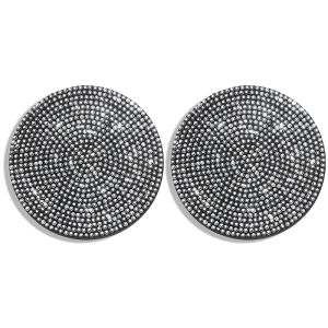 Carbon Fiber Car Water Cup Coaster Pad Non-slip Car Drink Coffe Bottle Holder Rubber Cup Bottle Mat Car Interior Accessories