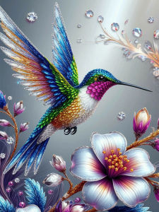 Huacan 5D DIY Diamond Painting Jewelry Hummingbird Diamond Embroidery Animal Flower Complete Kit Handmade Gift