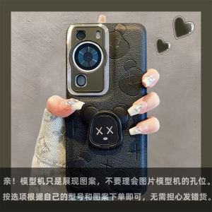 Pura70Pro Huawei Leather Phone Case Full Cover with Stand Violent Bear Design Fashionable Brand New P50Pro Model Womens Style