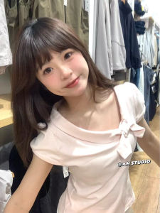 Áo Thun Tay Ngắn Kẻ Caro Phong Cách Hàn Quốc Cho Nữ Mùa Hè Nhỏ Gọn Thiết Kế Đa Năng Áo Thun Cổ Tròn Thường Ngày