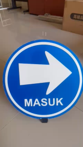 Safety Sign Rambu Lalu Lintas Perintah Stiker Scotlite Plat Aluminium Composite Panel 3mm