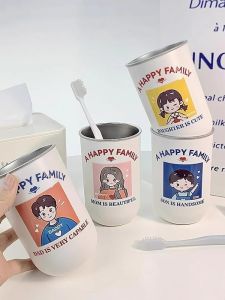 Cốc Đựng Bàn Chải Đánh Răng Bằng Thép Không Gỉ 304 Cốc Đựng Nước Rửa Miệng Dùng Tại Nhà Cốc Đựng Nước Dùng Cho Học Sinh Và Cặp Đôi