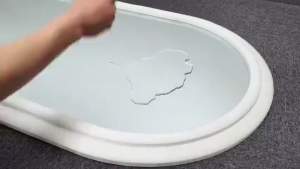 160*50 Tempered Full-length Mirror Household Cream Wind Mirror Floor Cosmetic Mirror With Bracket