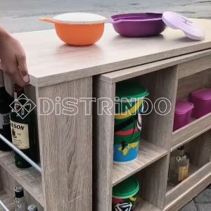 Distrindo - Meja Dapur / Makan 2 Sisi Bisa Putar 360░ Serbaguna Bahan TEBAL Kualitas Export