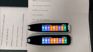 【การจัดส่งท้องถิ่น】ปากกาสแกนเนอร์อัพเกรดปากกา134แบบพกพาปากกาสแกนเนอร์สำหรับการอุปกรณ์แปลด้วยเสียงปากกาอ่านหนังสือไร้สาย Wi-Fi สำหรับ Dyslexia ตัวแปลภาษาไร้สาย