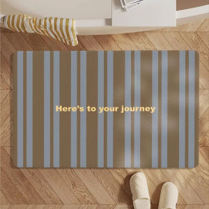 VIKAMA Modern Simple Vertical Stripe Bathroom Floor Mat Anti slip Water Absorption Quick drying Shower Room Bathroom Home Decor