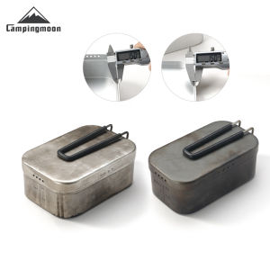 Campingmoon | Outdoor Supplies Hard Oxidized Aluminum Portable Lunch Box Open Fire Heating Picnic Camping Lunch Box Aluminum Lunch Box