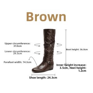 Josiny | White Western Pointed Knight High Heel Boots