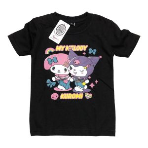 atasan kaos anak motif my melodi kuromi kartun lucu anak perempuan usia 1-10tahun