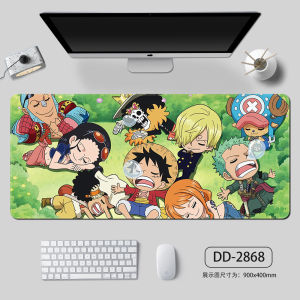 Bandai | Oversized Boys Hot Blood Animation E-sports Keyboard Pad Luffy Roronoa Zoro Computer Table Mat Cute ONE PIECE Leather Mouse Pad