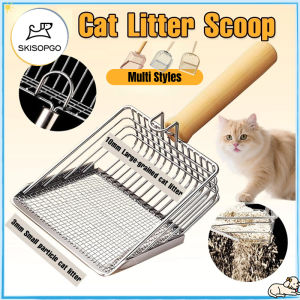 SKISOPGO Cat Litter Scoopers Stainless Steel Durable Kitten Scoop Non-Stick Pet Sand Shovel Cleaning Tool